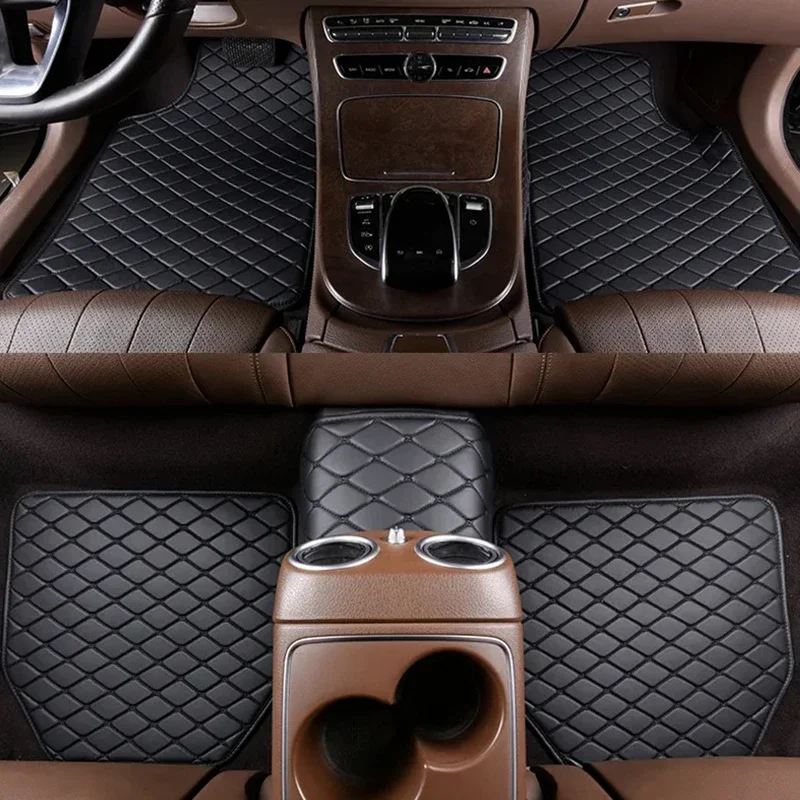 Car Floor Mat Rubber - Karpet Mobil 5Pcs Kulit PU Universal