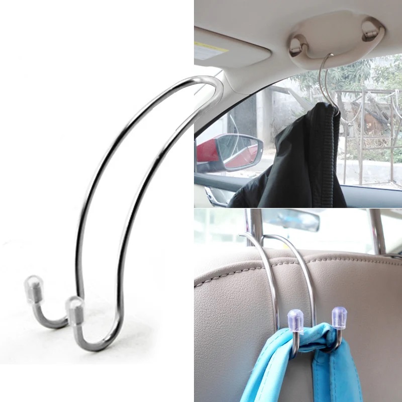 Car Accessories Shop - 2pc/set Gantungan Kursi Mobil Logam Penyangga