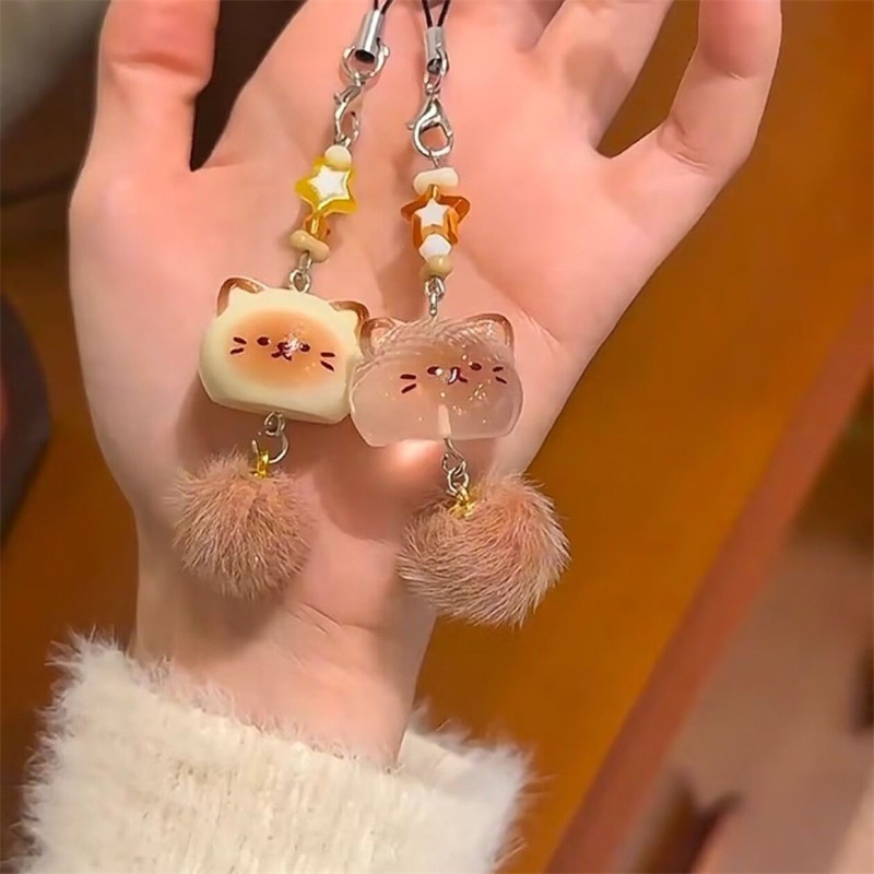 Car Accessories Xmas Gifts - 5 Buah Gantungan Kunci Kucing Grafiti