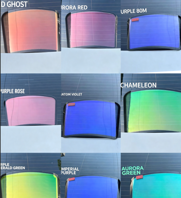Tinted Window Film - Ghost Rose, Blue Enchantress, Liquid Imperial