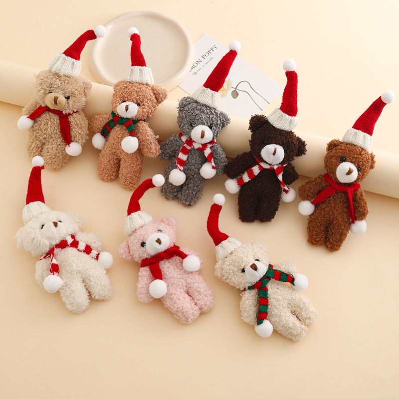 Car Accessories Xmas Gifts - Gantungan Kunci Beruang Lucu Bertema Natal,