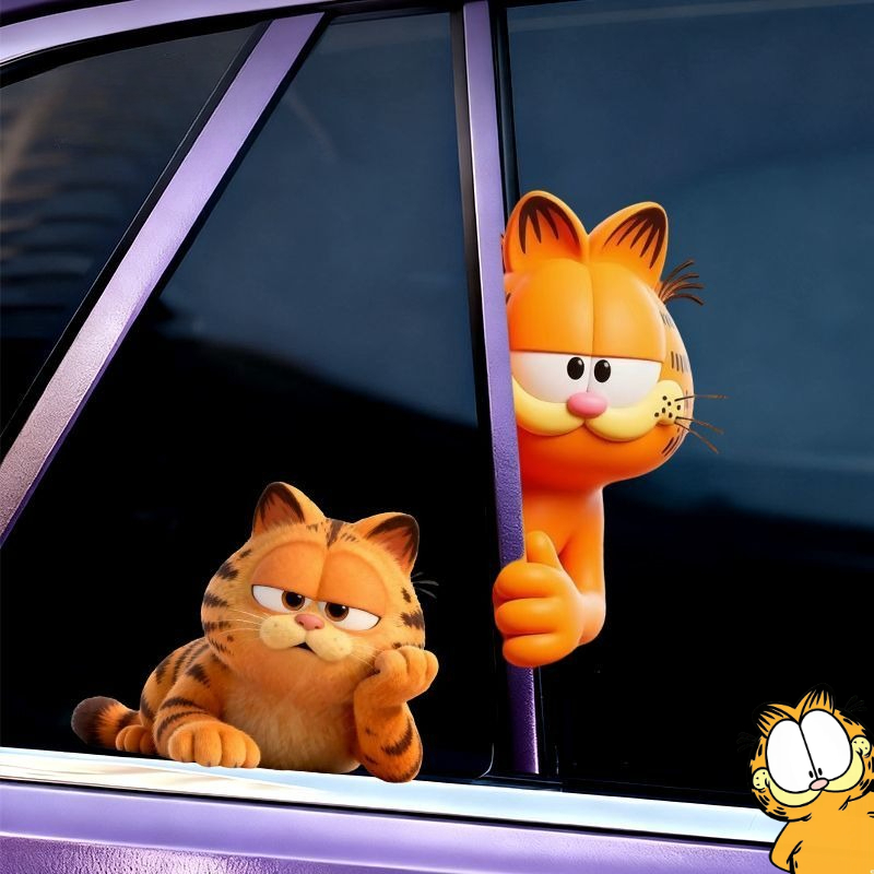 Car Accessories Workshop - Stiker Garfield anime kartun lucu imut