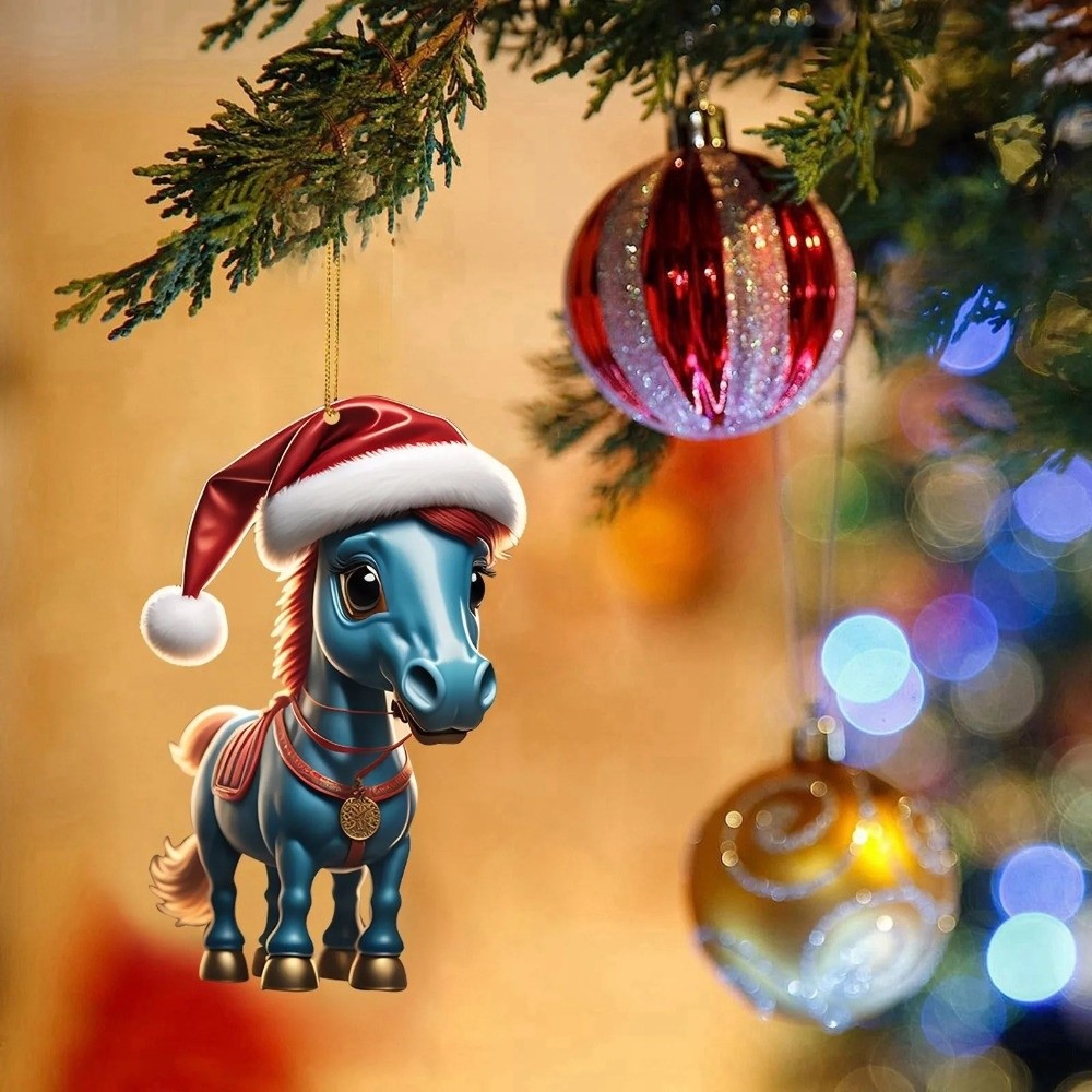 Car Accessories Xmas Gifts - Aksesoris DIY Gantungan Natal 2D Datar,