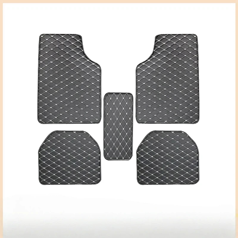 Karpet Mobil 5Pcs Kulit PU Uni - Car Floor Mat Rubber ulasan dan harga