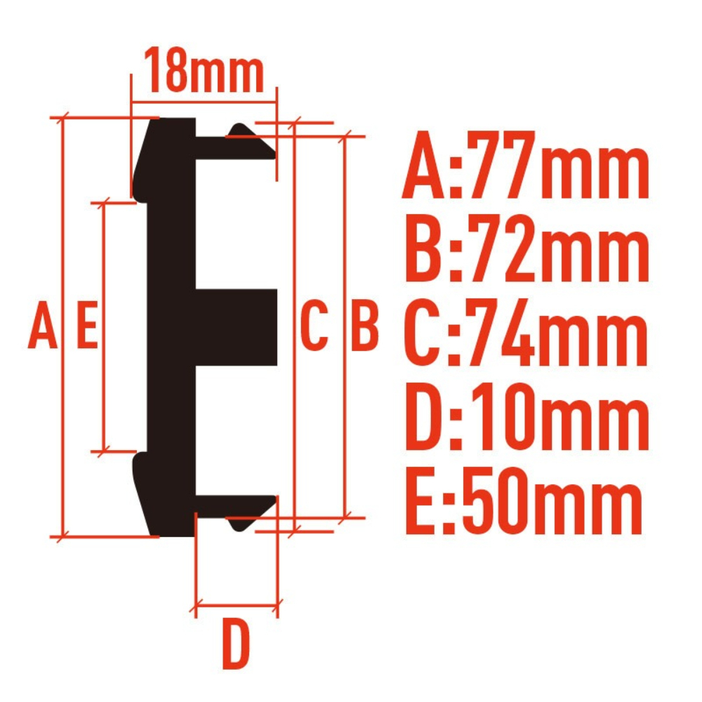 4pcs 77MM Klip 72MM JDM W WORK - Car Accessories Jdm ulasan dan harga