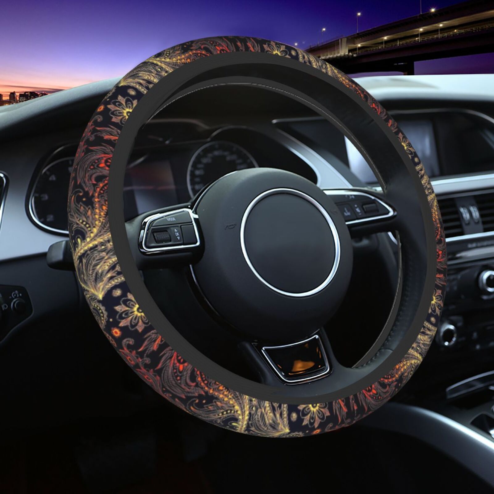 Penutup Roda Kemudi Motif Bulu - Car Accessories Phoenix ulasan dan harga