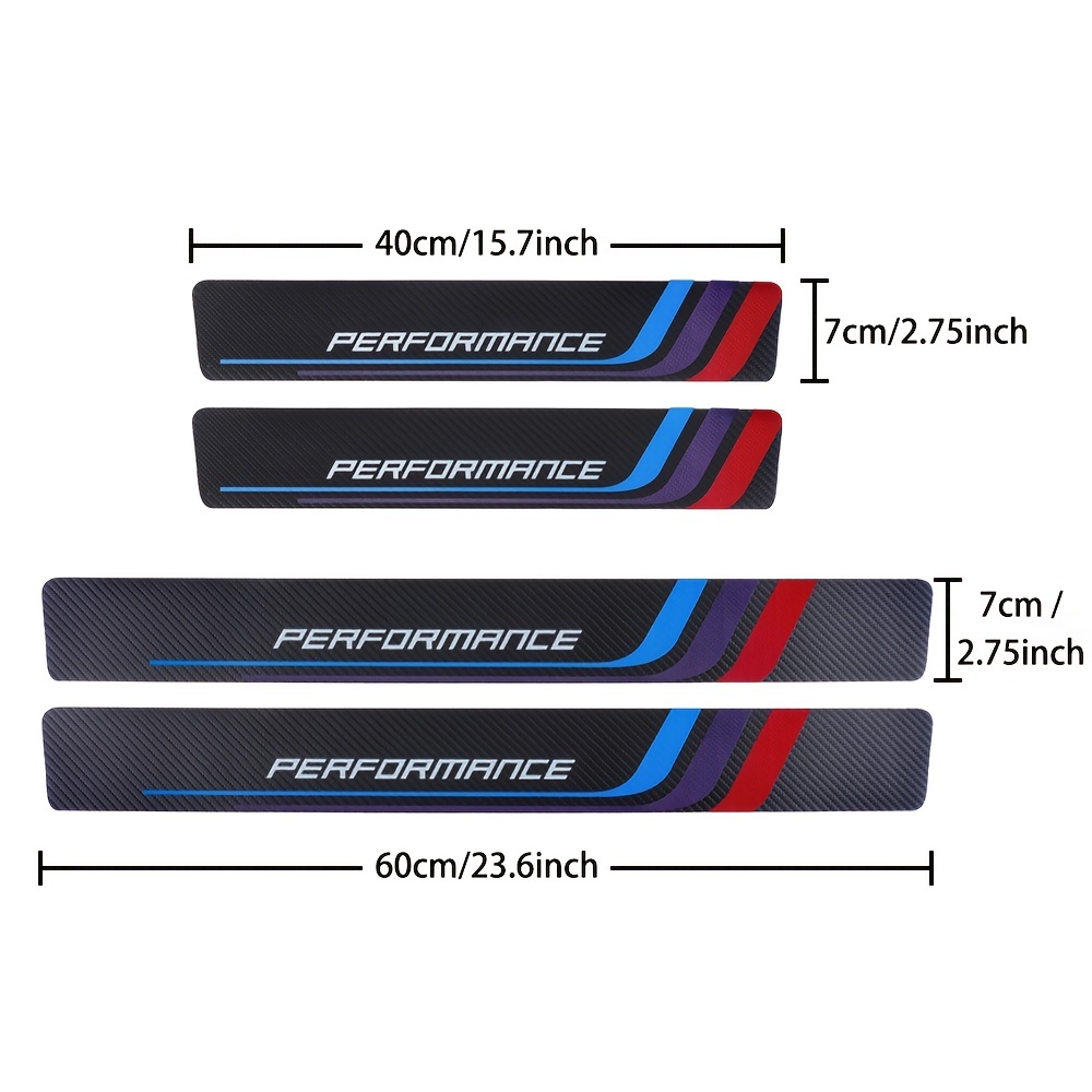 4 buah stiker pelat Sill serat - Car Accessories Nz ulasan dan harga