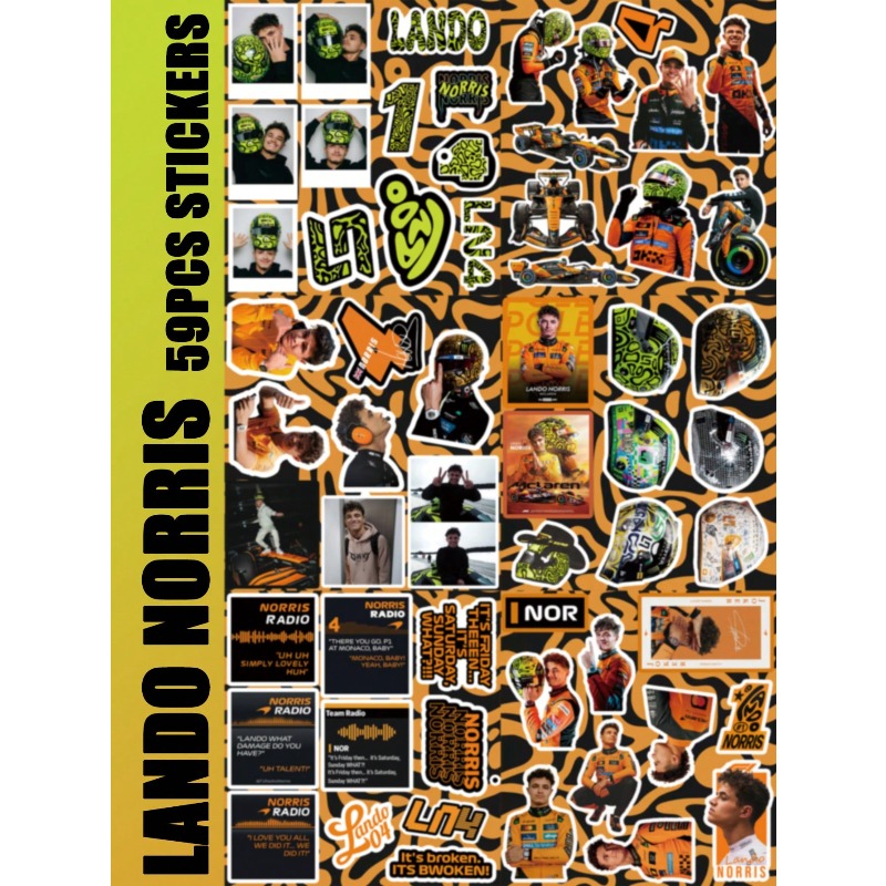 59PCS Set Stiker Bertema Balap - Car Accessories Nz ulasan dan harga