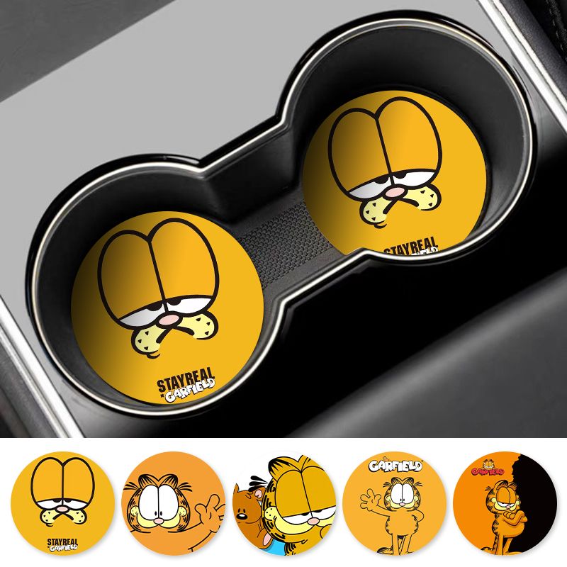 Kartun Garfield Car Cup Coaste - Car Accessories Workshop ulasan dan harga