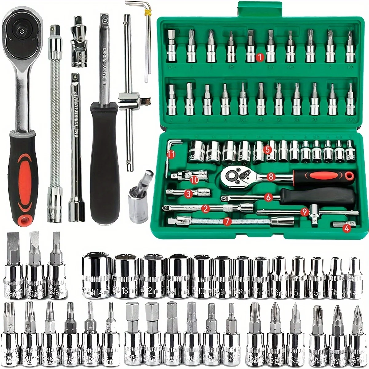 Set Soket Drive 46 pcs 1/4 inc - Car Accessories Workshop ulasan dan harga